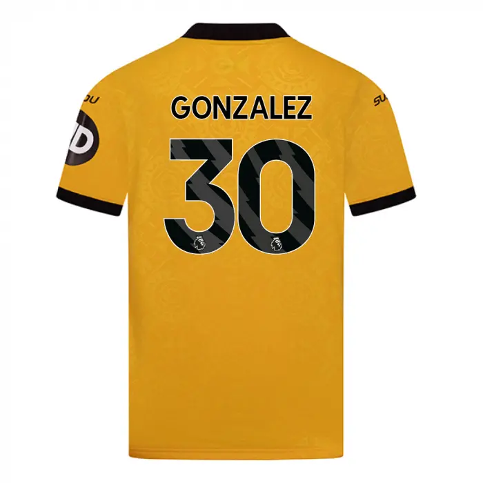 Wolverhampton Wanderers Shop | 2025-26 Wolves Home Shirt – Junior GONZALEZ 30 Wolverhampton Wanderers Merchandise